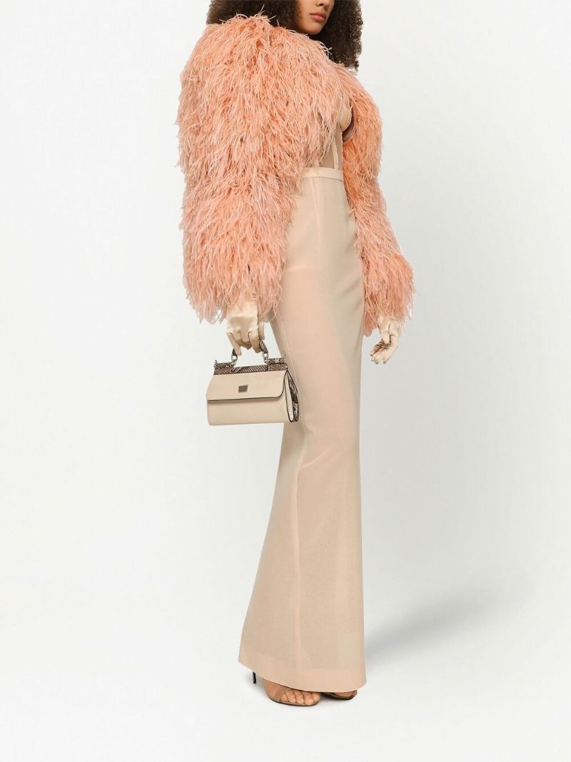 Neutral Lace-trim Semi-sheer Bodysuit