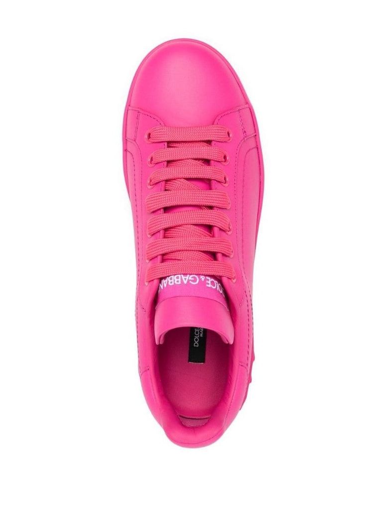 Pink Portofino Leather Sneakers