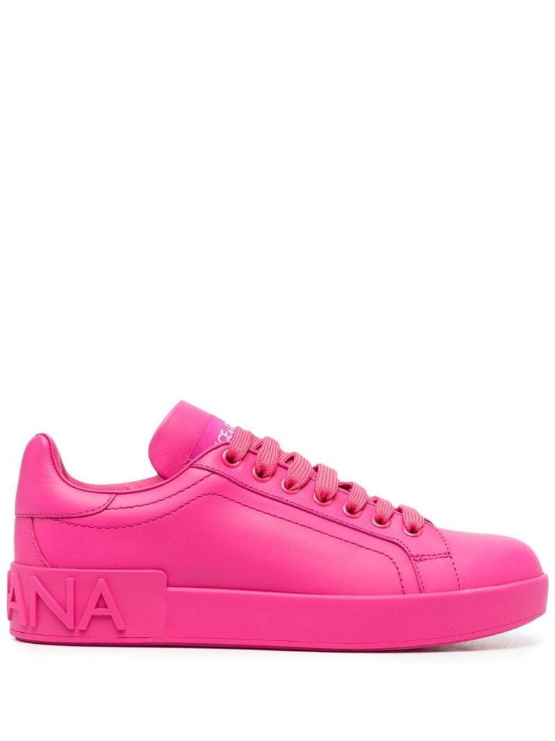 Pink Portofino Leather Sneakers