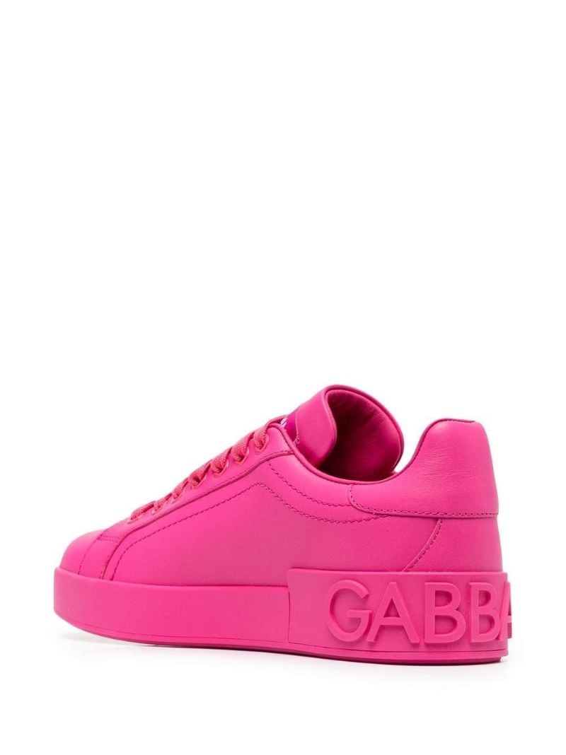 Pink Portofino Leather Sneakers
