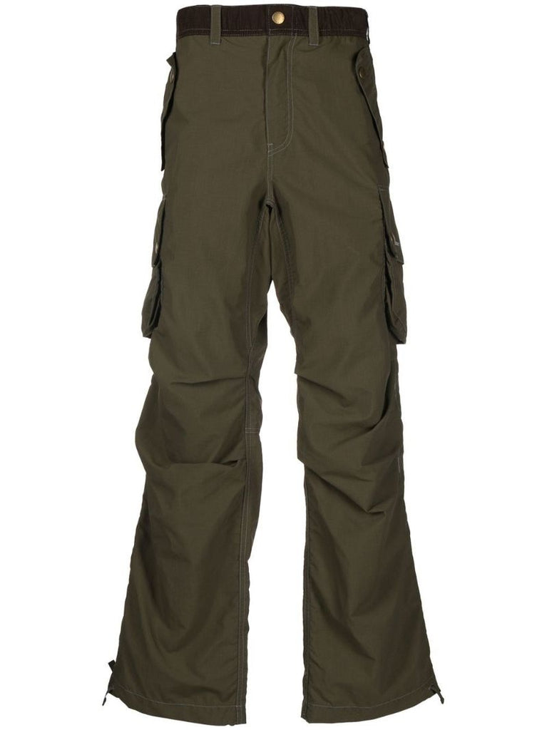 X and Wander Green Splits Cargo Trousers