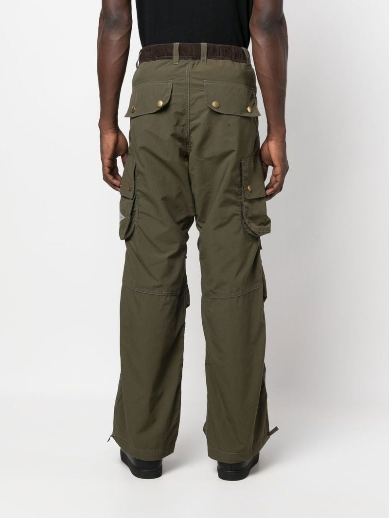 X and Wander Green Splits Cargo Trousers