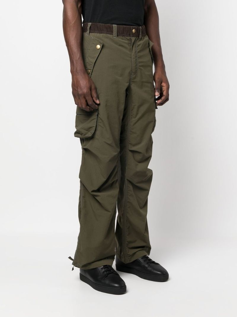 X and Wander Green Splits Cargo Trousers