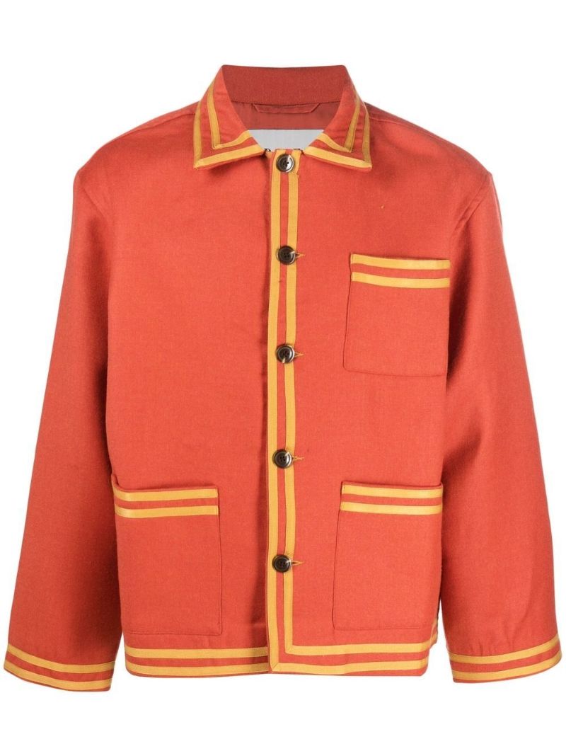 Red Society Club Embroidered Wool Jacket