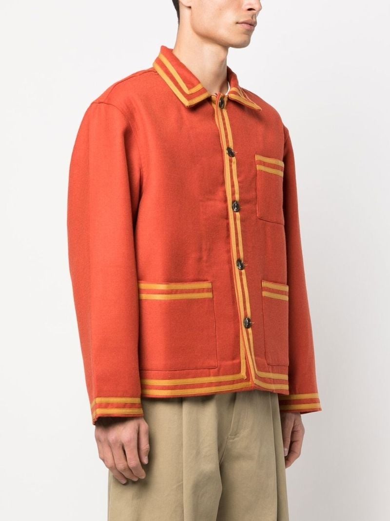 Red Society Club Embroidered Wool Jacket