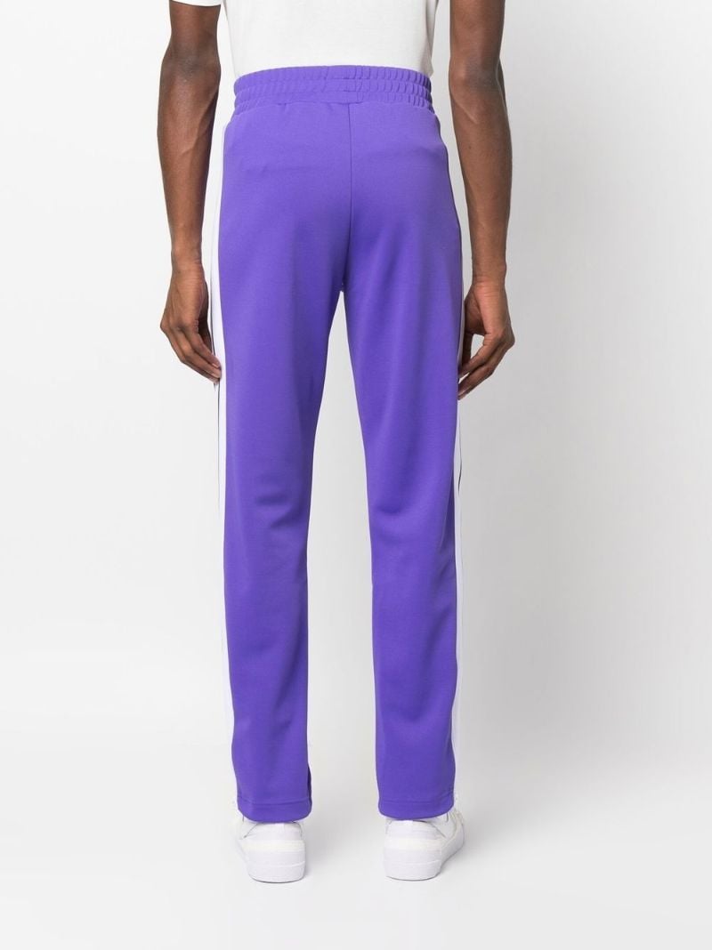 Purple Logo Print Track Pants