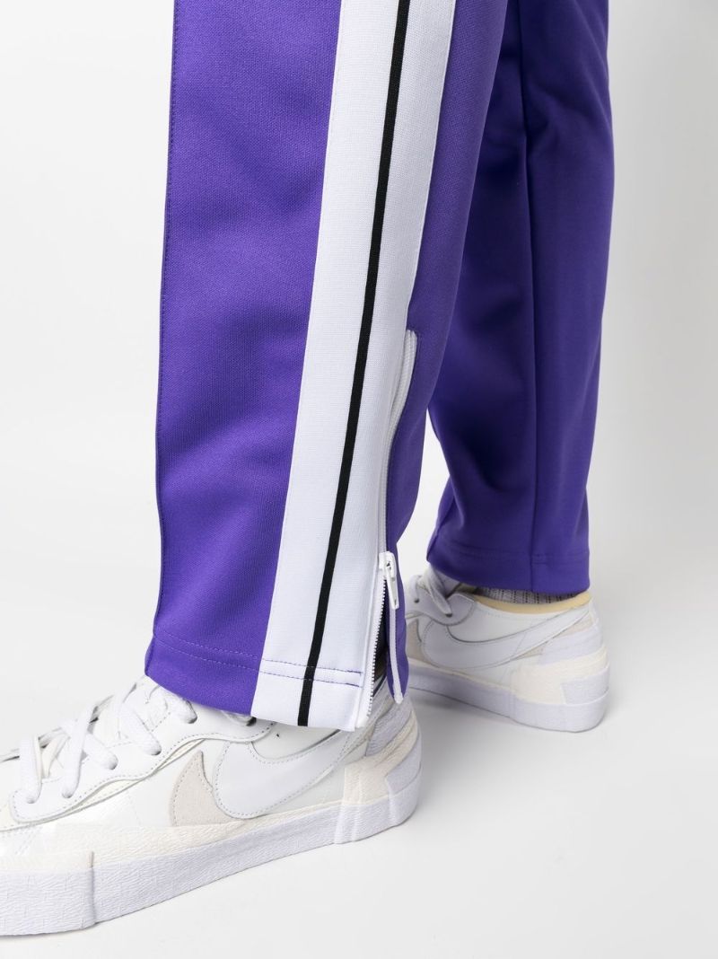 Purple Logo Print Track Pants