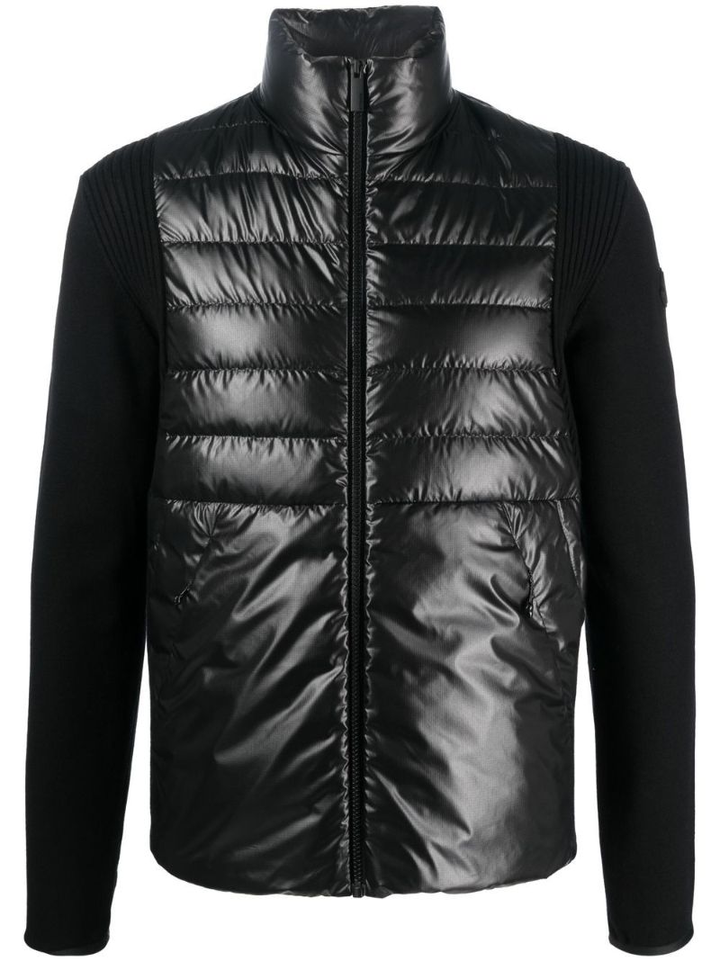 Black Padded Panelled Jacket