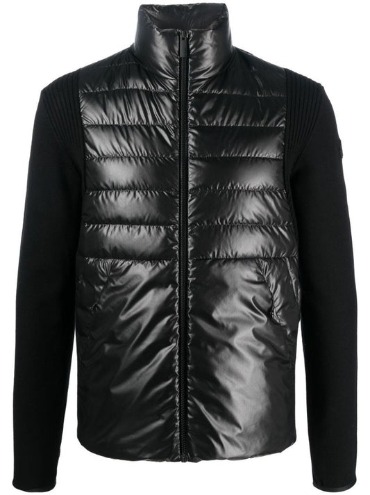 Black Padded Panelled Jacket