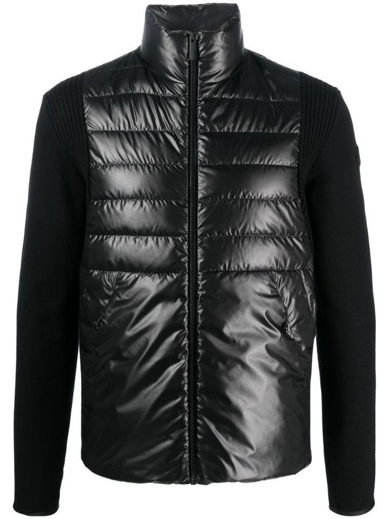 Black Padded Panelled Jacket