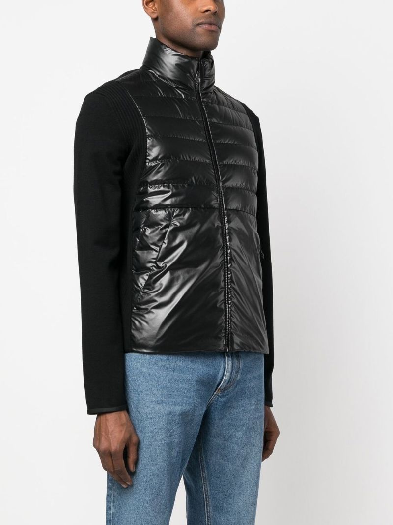 Black Padded Panelled Jacket