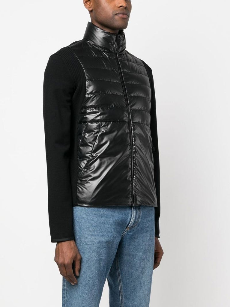 Black Padded Panelled Jacket