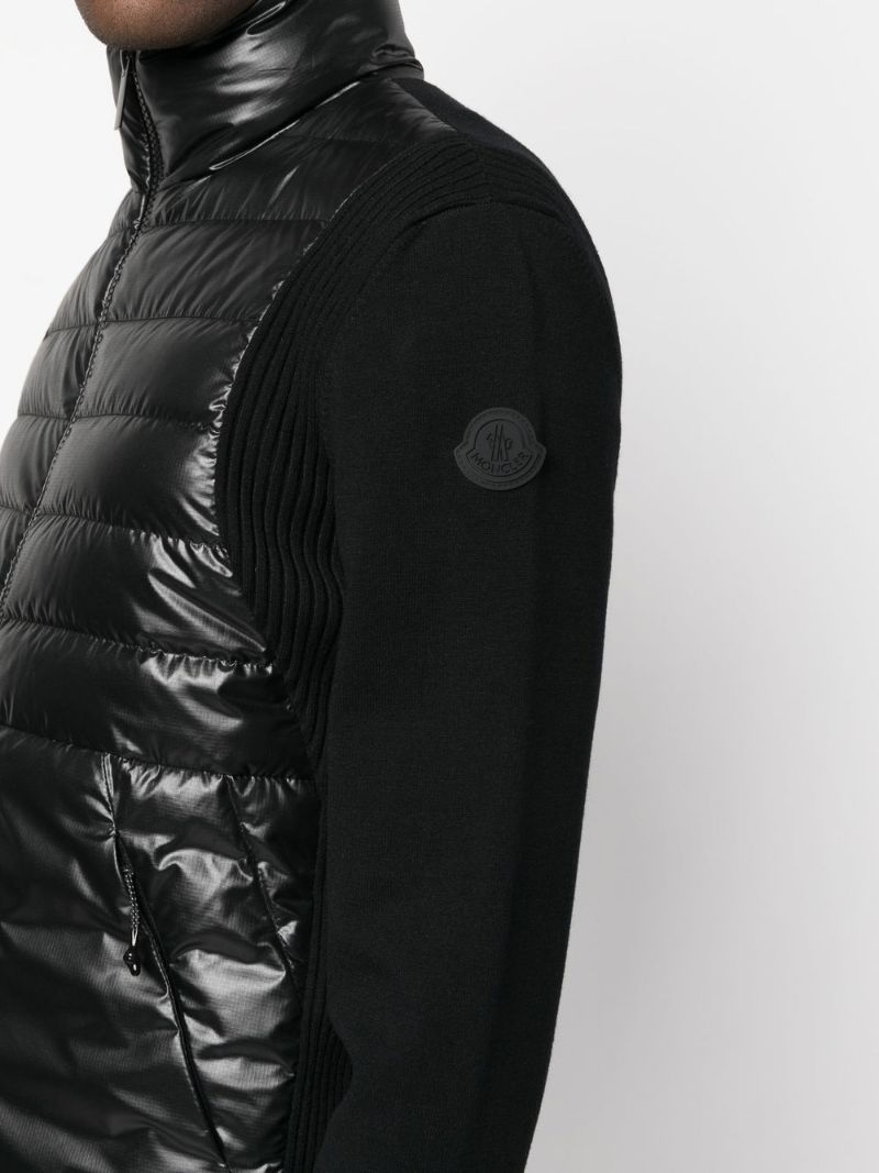 Black Padded Panelled Jacket