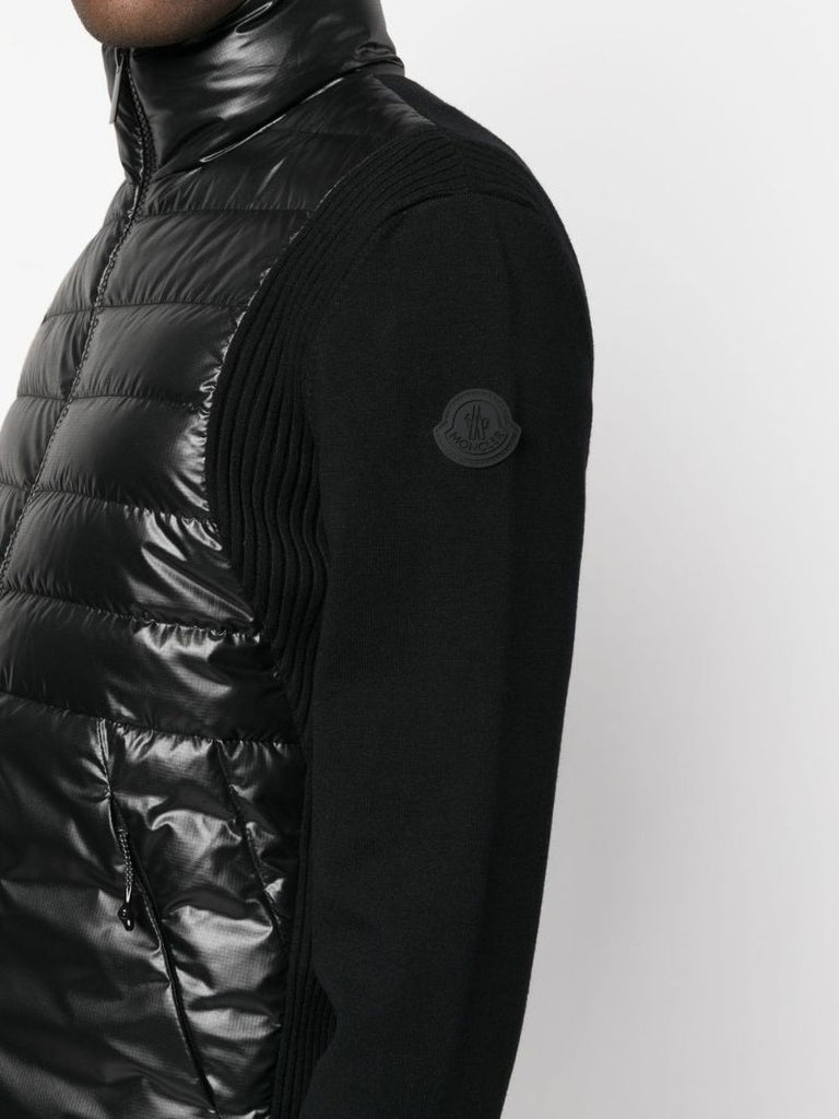 Black Padded Panelled Jacket