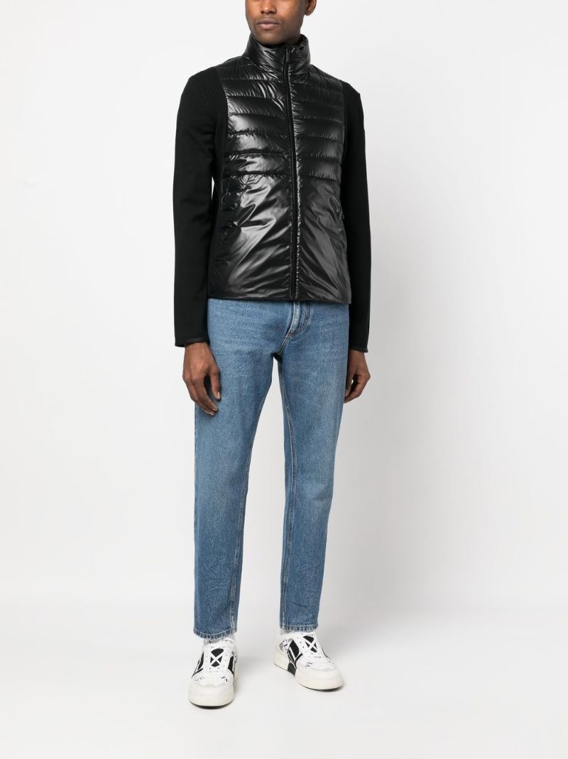 Black Padded Panelled Jacket