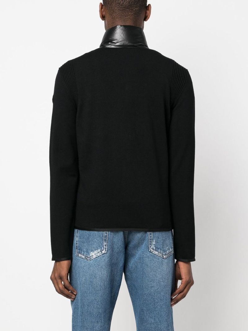 Black Padded Panelled Jacket