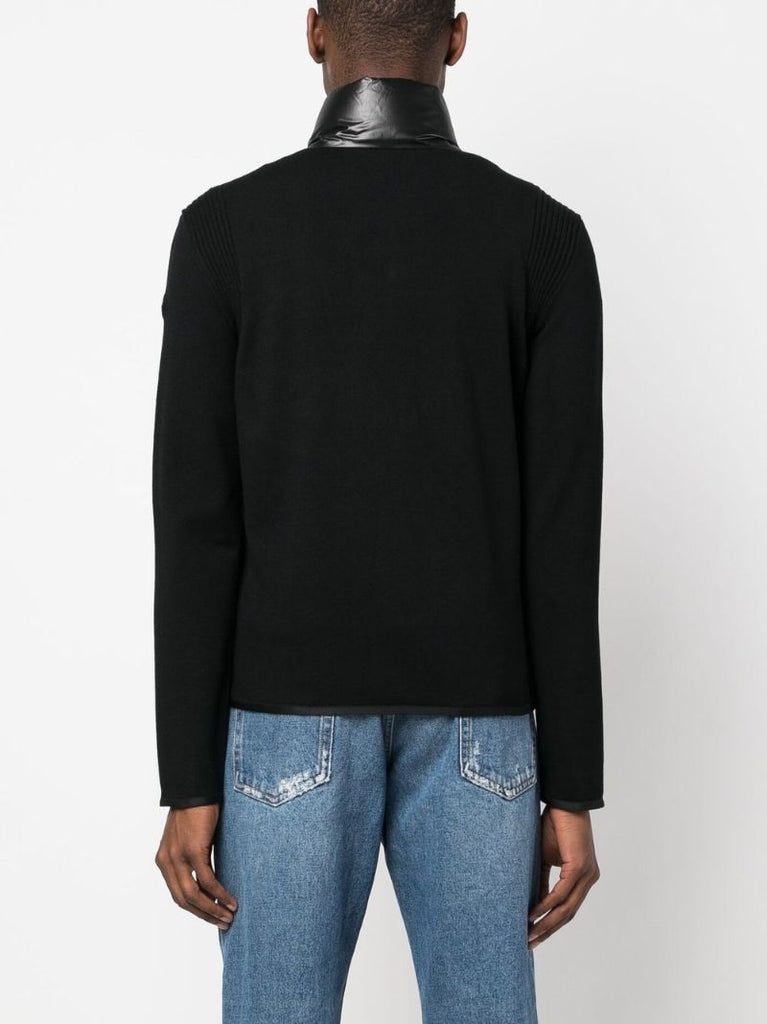 Black Padded Panelled Jacket