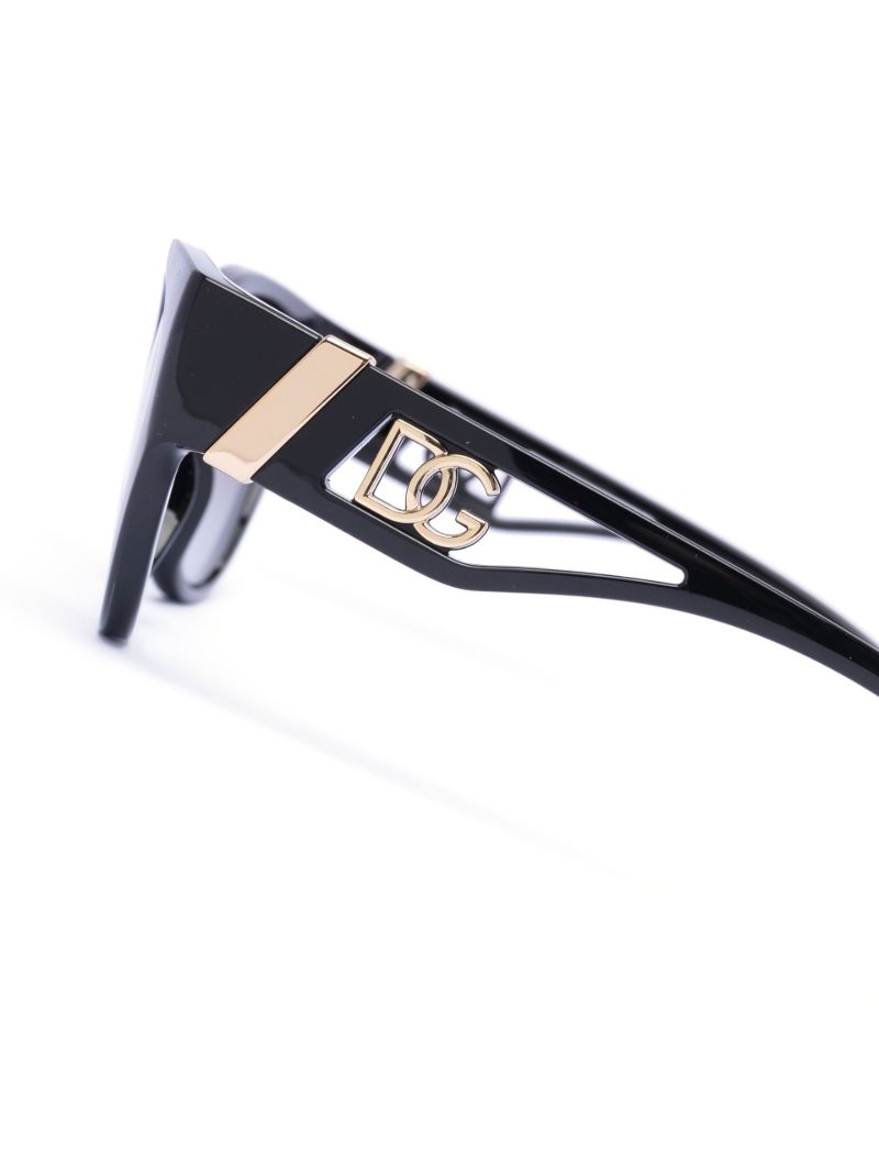 Black Logo Plaque Sunglasses