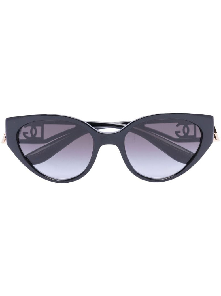 Black Logo Plaque Sunglasses