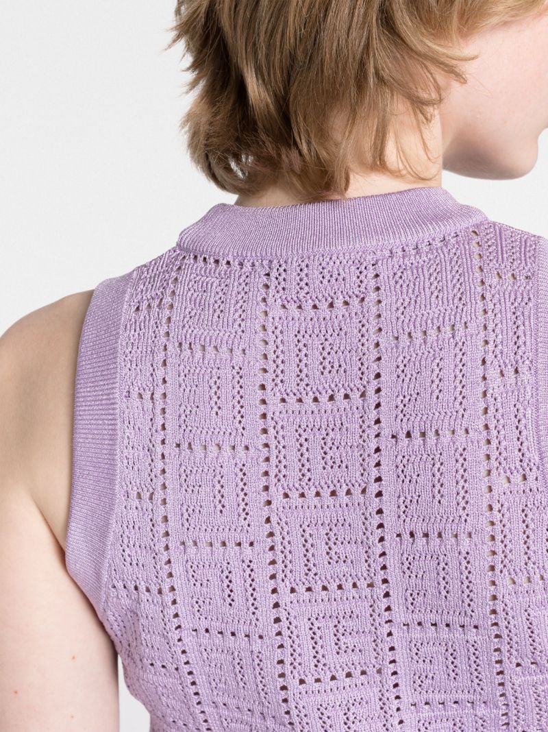 Purple Sleeveless Cropped Top