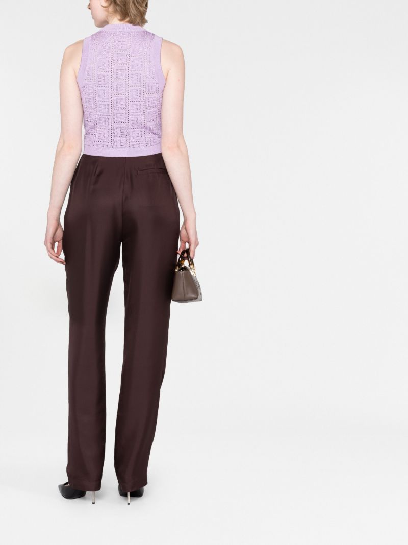 Purple Sleeveless Cropped Top