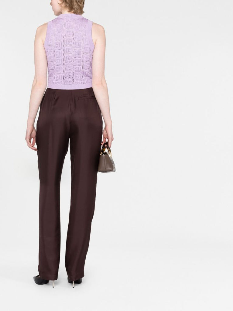 Purple Sleeveless Cropped Top