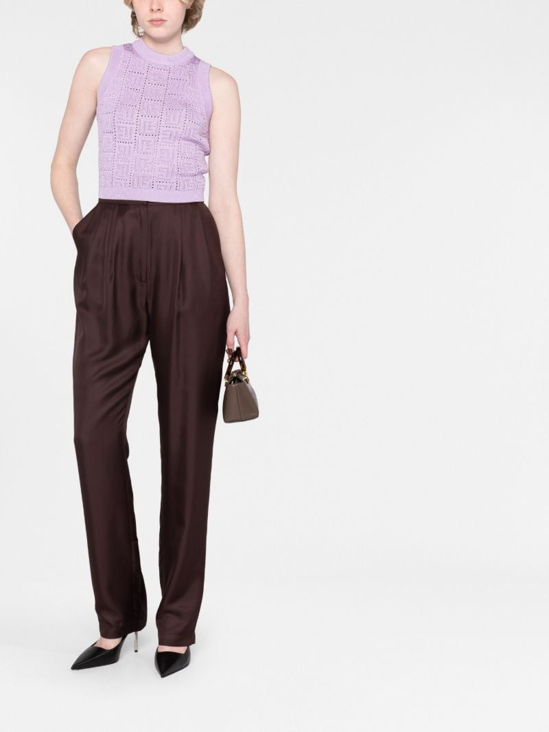 Purple Sleeveless Cropped Top