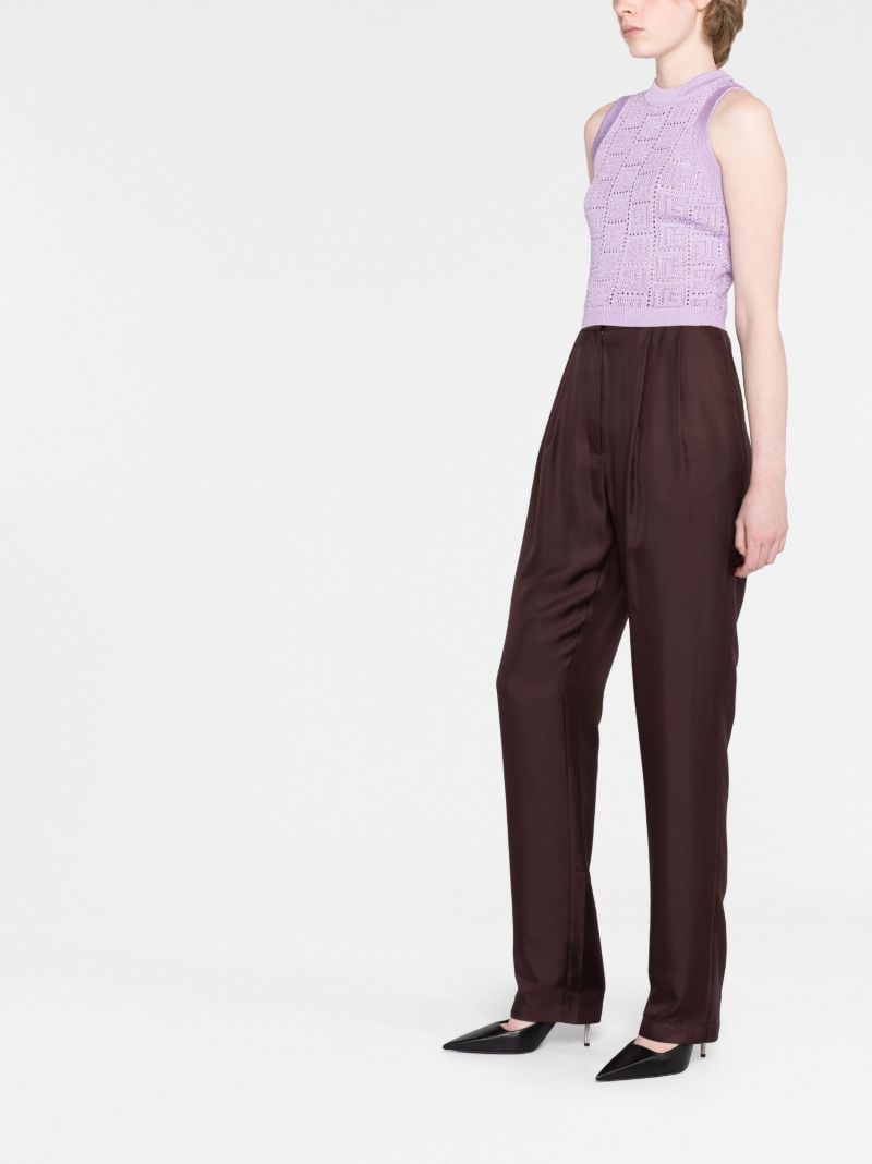 Purple Sleeveless Cropped Top