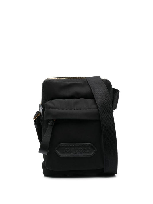Black Logo Lozenge Cross Body Bag