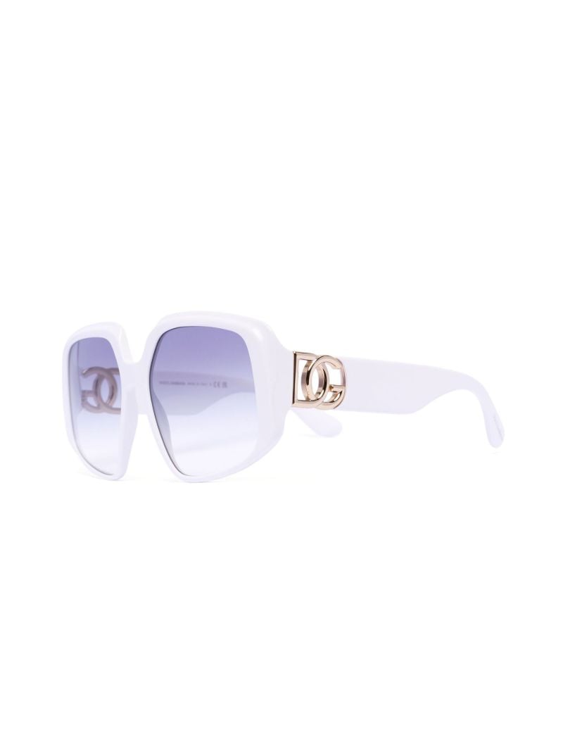 White Oversized Square Sunglasses