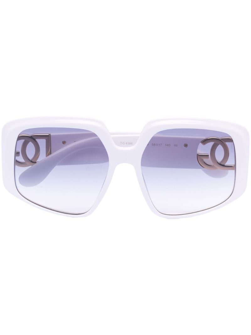 White Oversized Square Sunglasses