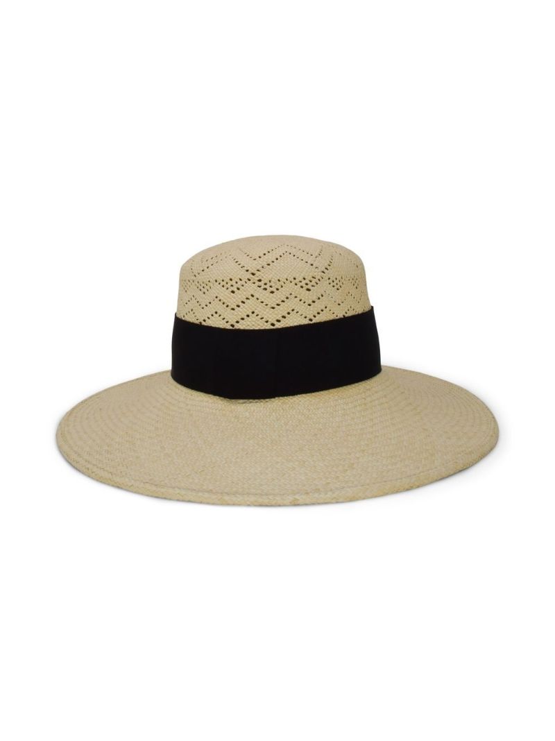 Neutral Gabrielle Raffia Hat
