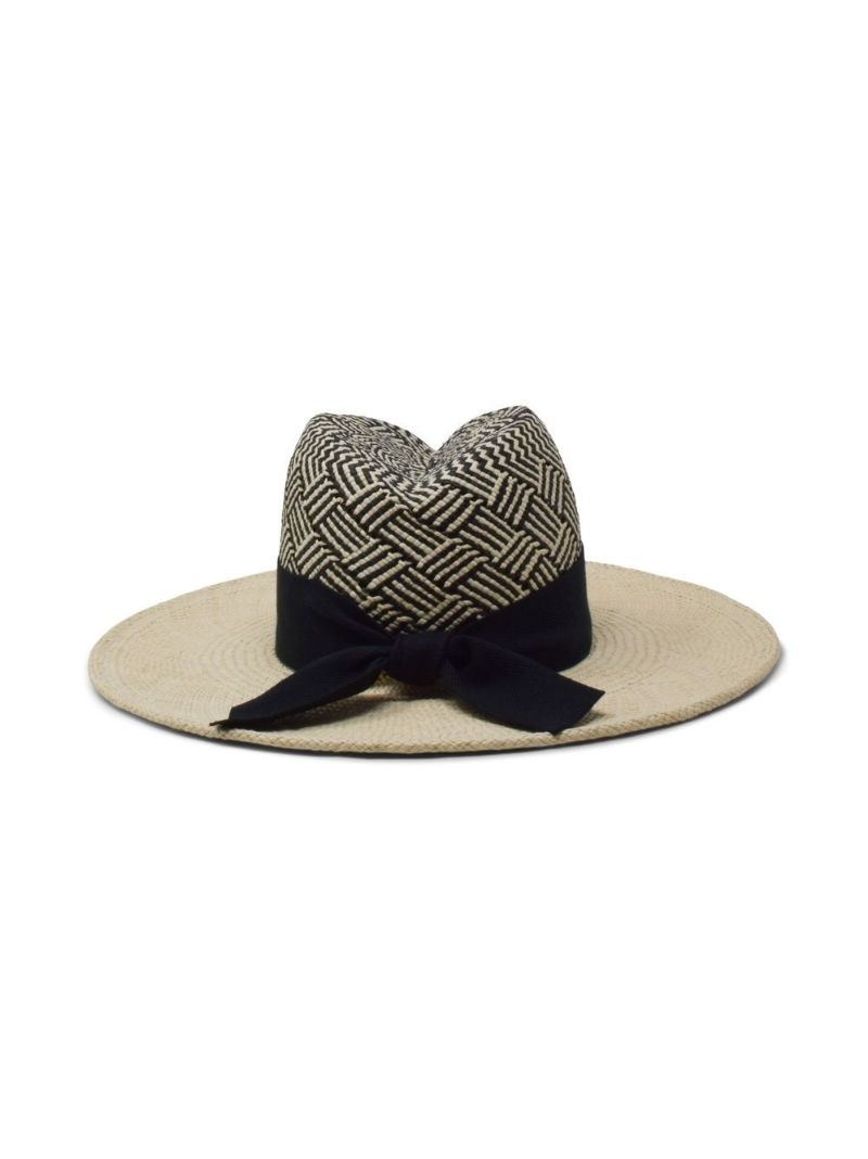 Black Jeanne Patterned Fedora Hat