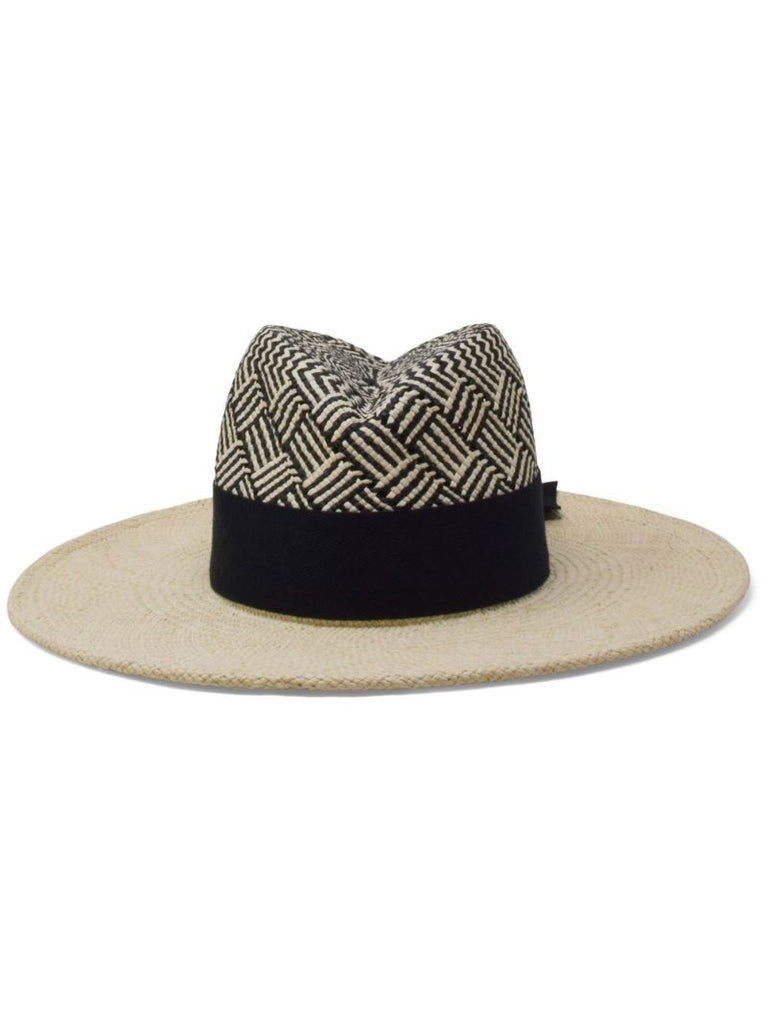 Black Jeanne Patterned Fedora Hat