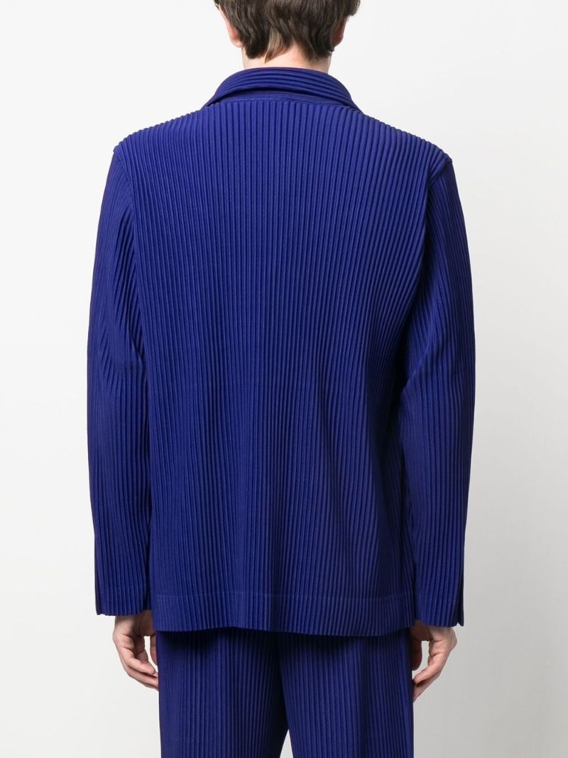 Blue Tailored Pleats 1 PlissÃ_x0083_Â© Jacket