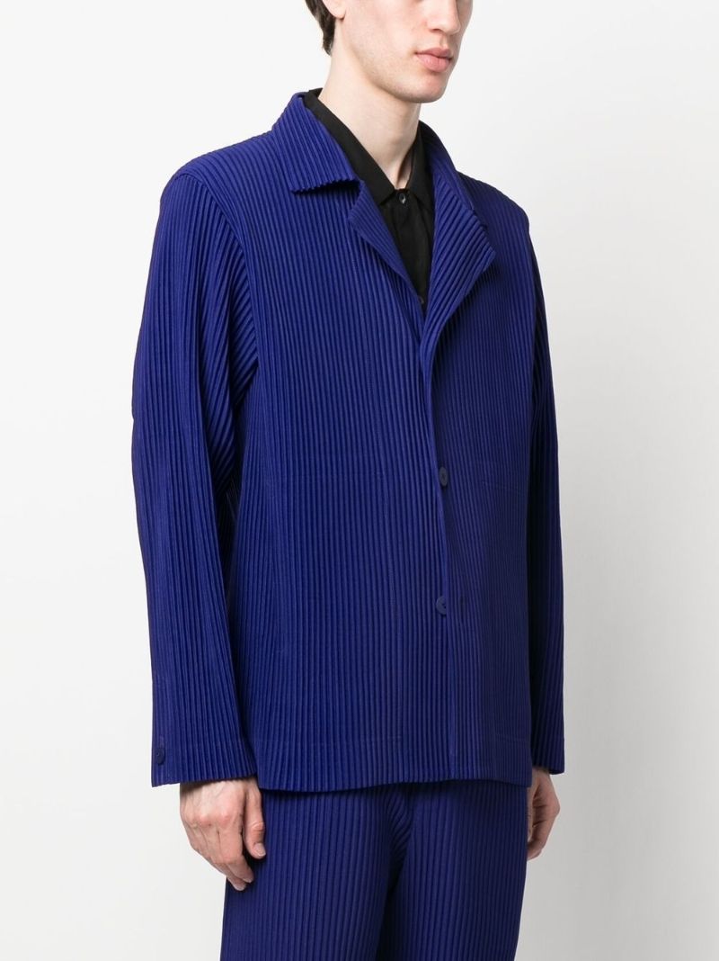 Blue Tailored Pleats 1 PlissÃ_x0083_Â© Jacket