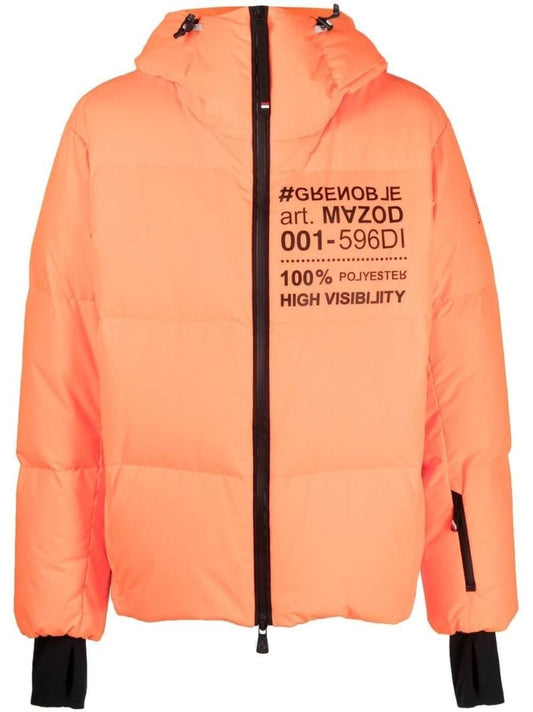 Orange Logo-print Puffer Jacket