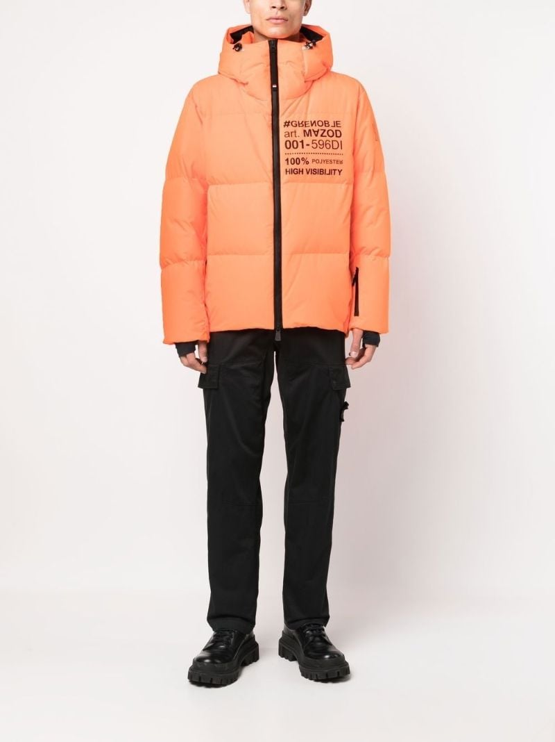 Orange Logo-print Puffer Jacket