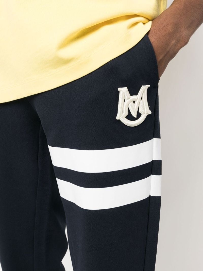Blue Stripe Cotton Track Pants