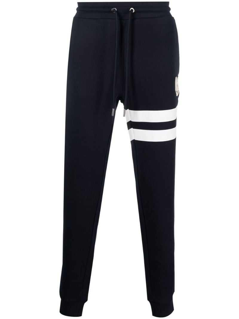 Blue Stripe Cotton Track Pants