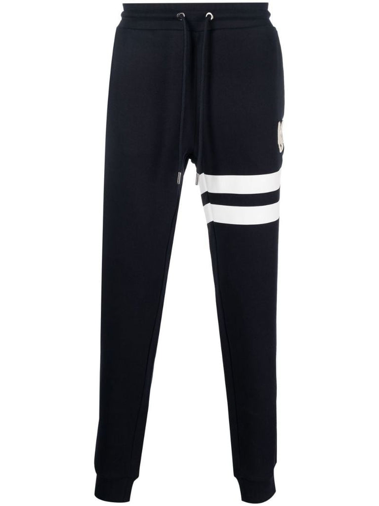 Blue Stripe Cotton Track Pants