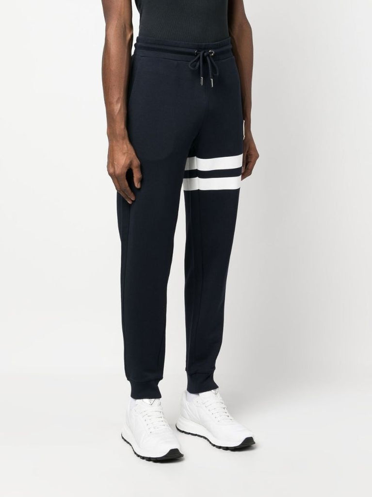 Blue Stripe Cotton Track Pants