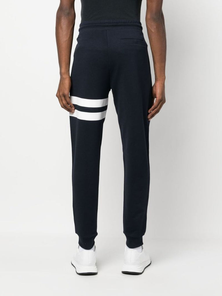 Blue Stripe Cotton Track Pants