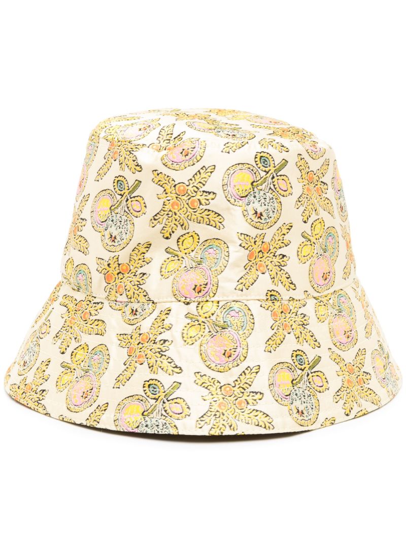Yellow Jacquard Bucket Hat