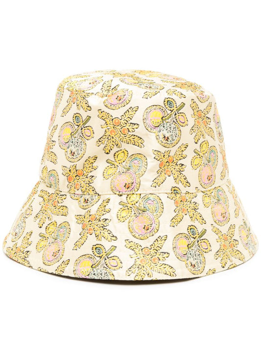 Yellow Jacquard Bucket Hat