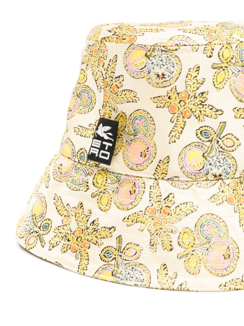 Yellow Jacquard Bucket Hat