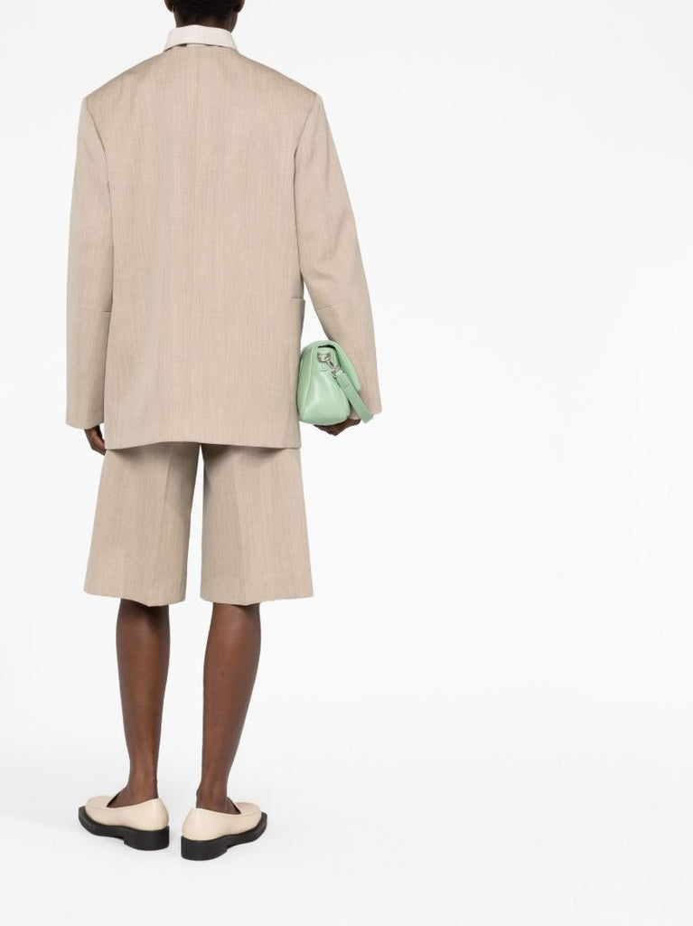 Neutral Oversized Wool Jacket