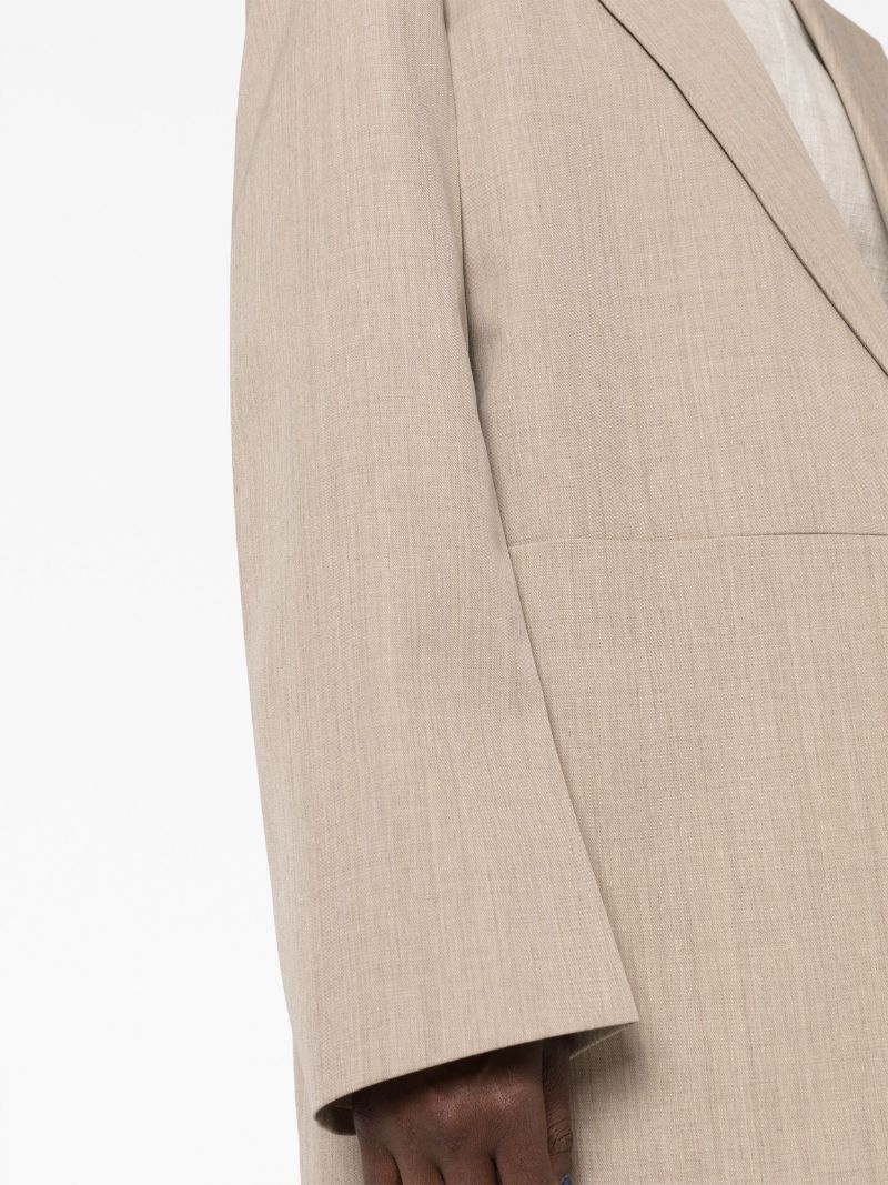 Neutral Oversized Wool Jacket