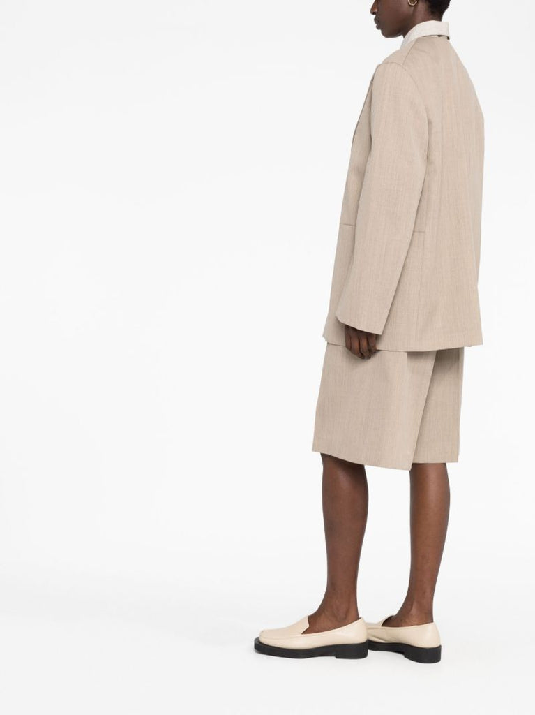 Neutral Oversized Wool Jacket