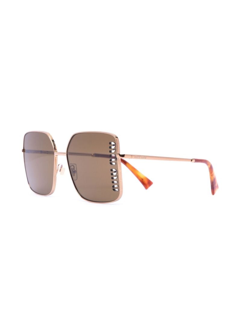 Gold-tone Oversized Square Sunglasses